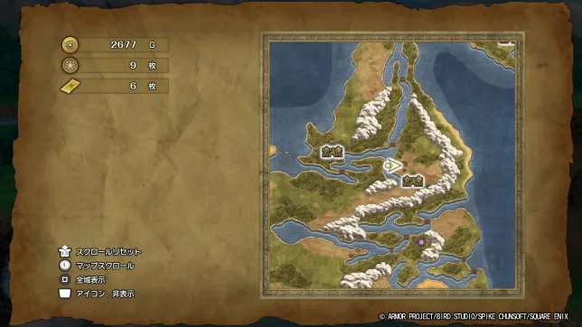 ドラゴンクエスト2リメイク
キラキラの場所一覧
マップ・入手アイテムまとめ②