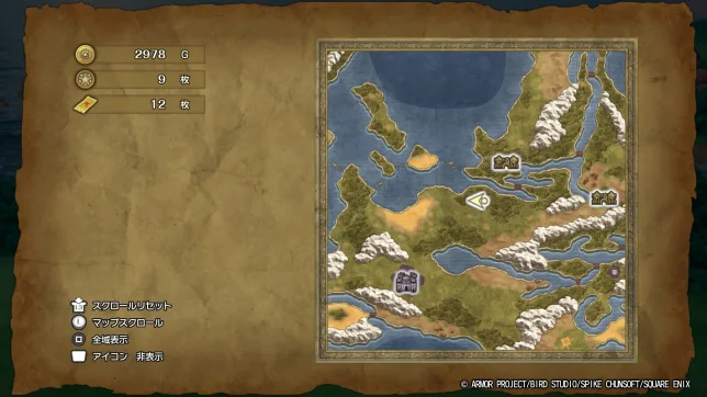 ドラゴンクエスト2リメイク
キラキラの場所一覧
マップ・入手アイテムまとめ②