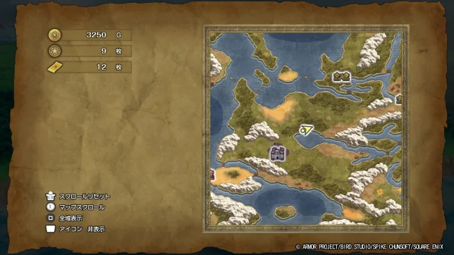 ドラゴンクエスト2リメイク
キラキラの場所一覧
マップ・入手アイテムまとめ②