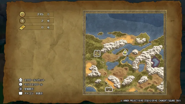 ドラゴンクエスト2リメイク
秘密の場所
マップ・入手アイテム一覧まとめ