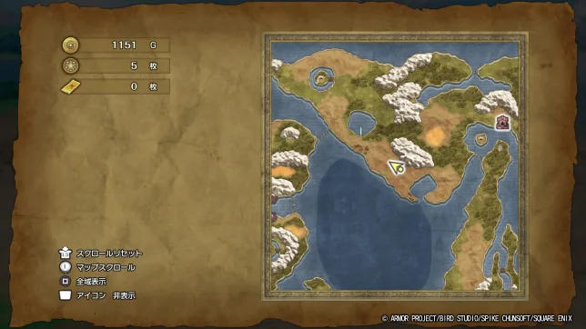 ドラゴンクエスト2リメイク
秘密の場所
マップ・入手アイテム一覧まとめ