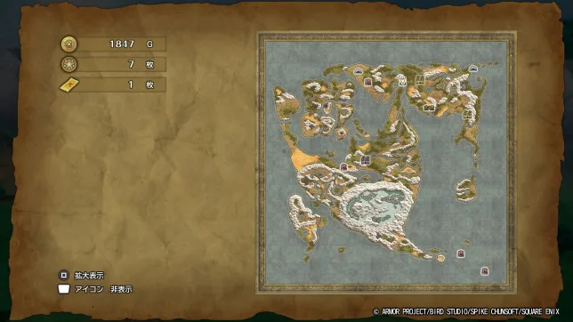 ドラゴンクエスト2リメイク
ローラの門
入手できるアイテムと宝の位置