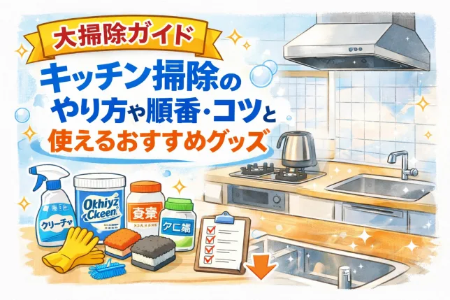 大掃除ガイド｜キッチン掃除のやり方や順番、コツと使えるおすすめ掃除グッズを解説