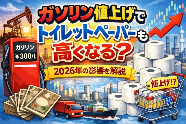 ガソリン値上げでトイレットペーパーも高くなる可能性を解説する2026年のイメージ画像