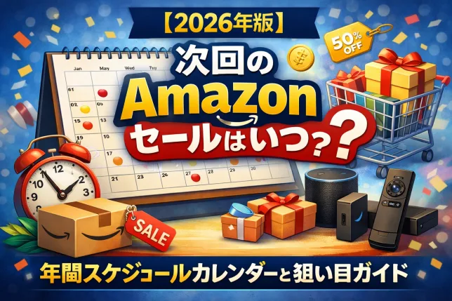 Amazonセールはいつ開催？2026年の年間スケジュールと次回セール時期をまとめたカレンダーイメージ